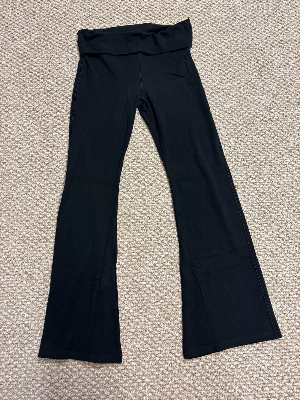 PINK Victoria's Secret Black Fold-Over Waist Yoga Pants